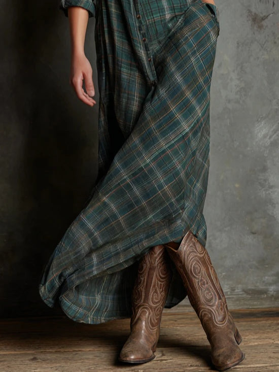 Valentine | Long Checkered Robe