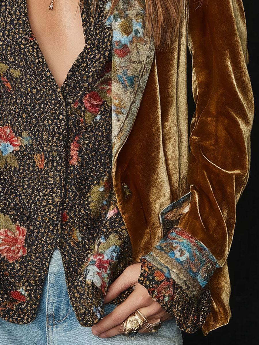 Marcelline | Vintage Floral Patchwork Blazer