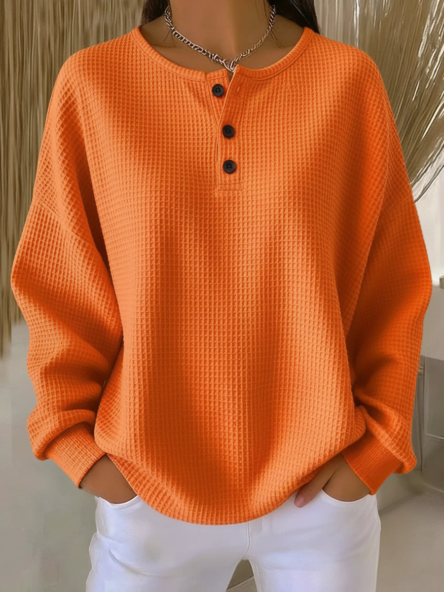Milagros | Gofré Henley Sweatshirt