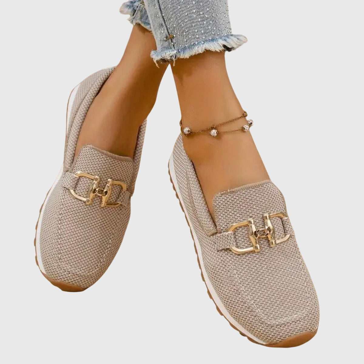 Lysandra™ - Bequeme Halbschuhe mit goldenen Akzenten