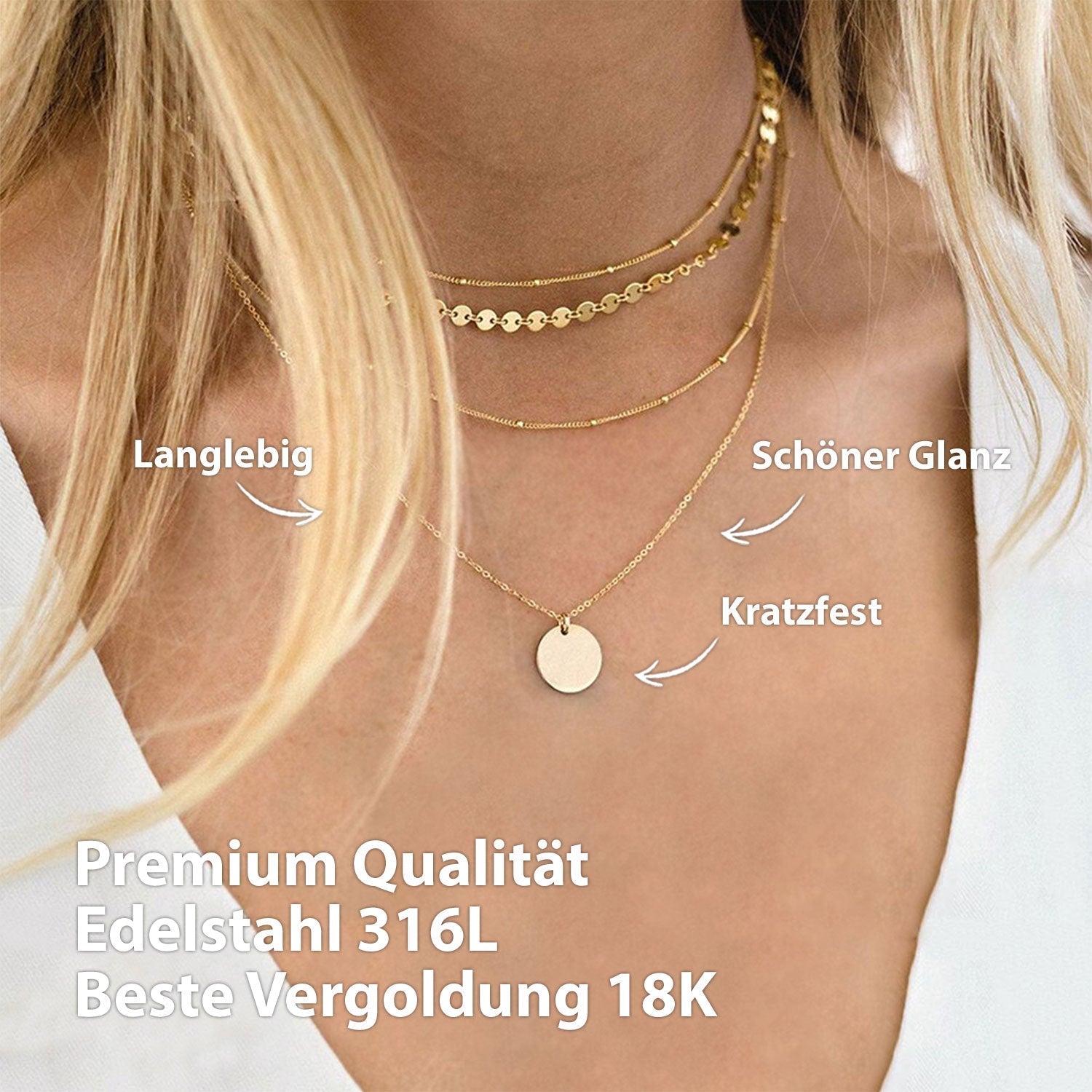 BonnyBoho Halsketten Set Gold