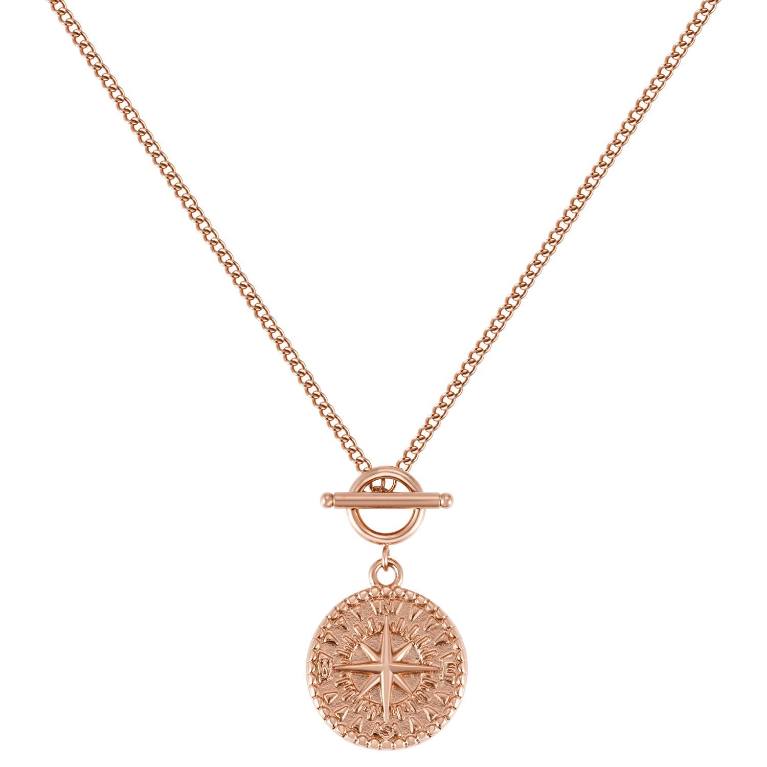 BonnyCompass Kette mit Kompass Anhänger Rosegold