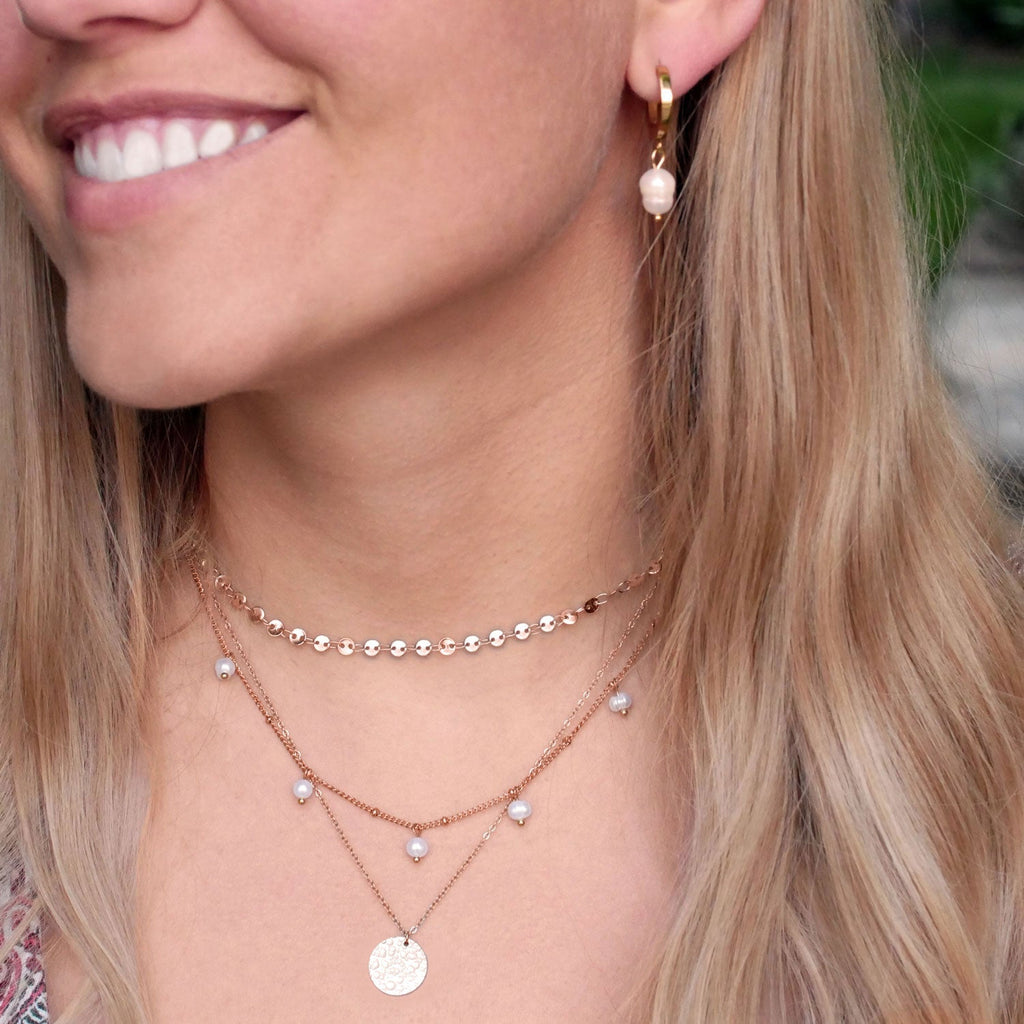 BonnyMoonbase Kette mit Platte Rose