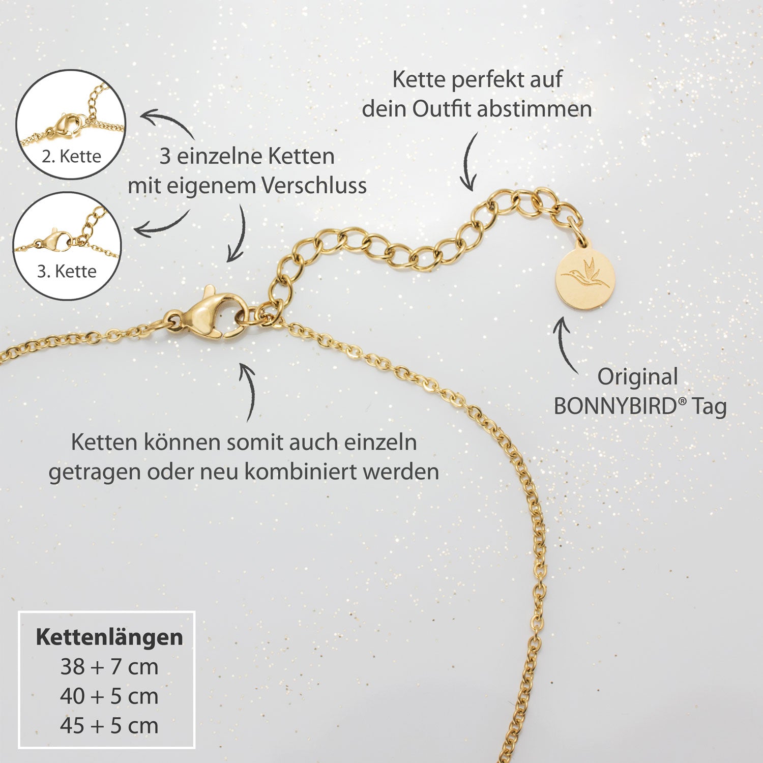BonnySydney Halsketten Set Gold
