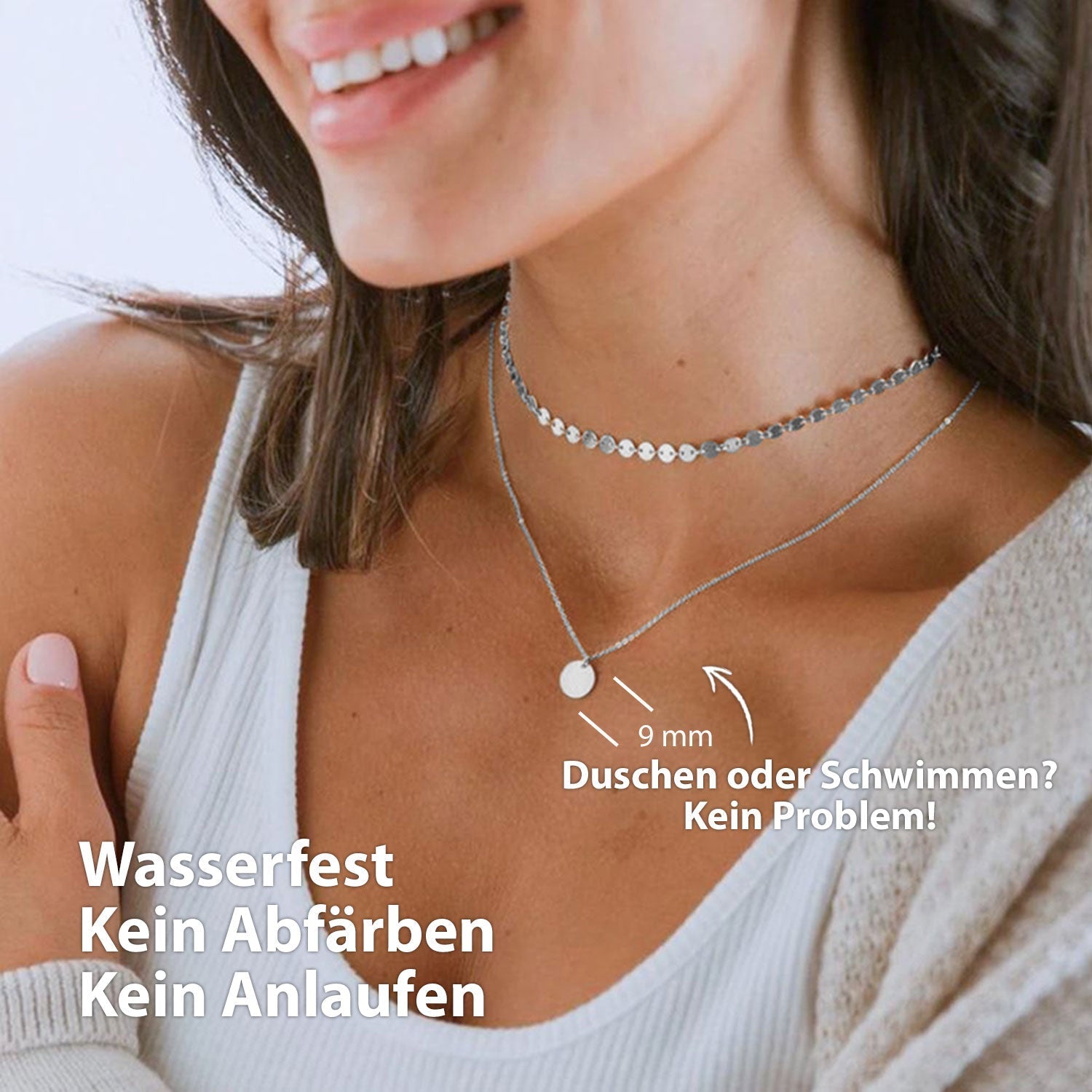 Bundle: BonnyBoho + BonnyDots Halsketten Set Silber