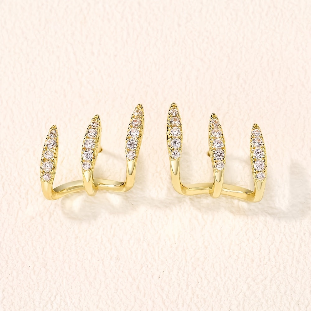Stilvolle Doppelohrringe