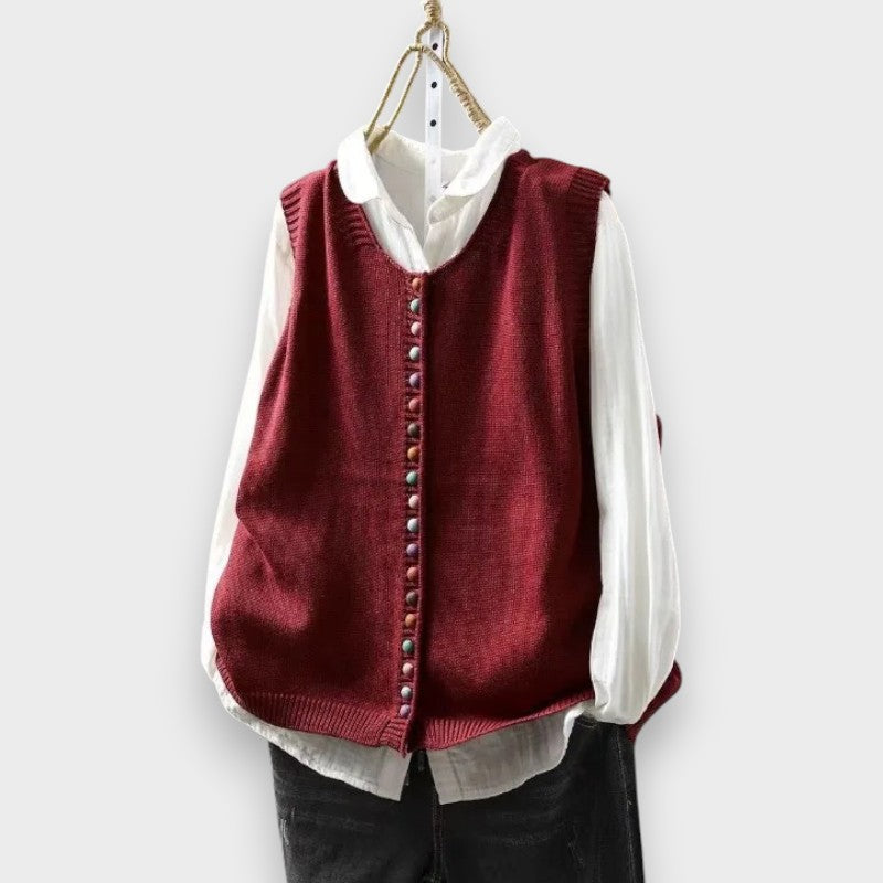 Maja™ | Elegante Strickjacke mit Knöpfen