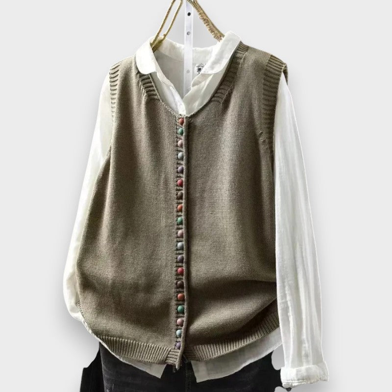 Maja™ | Elegante Strickjacke mit Knöpfen