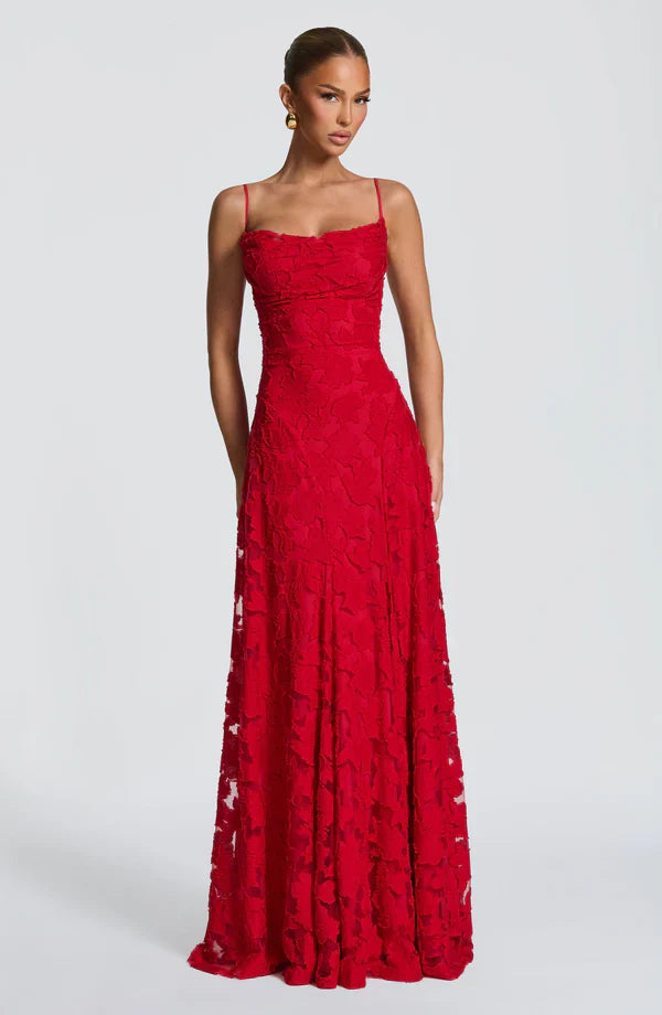 SOFIA | Elegantes Spitzen-Maxi-Kleid
