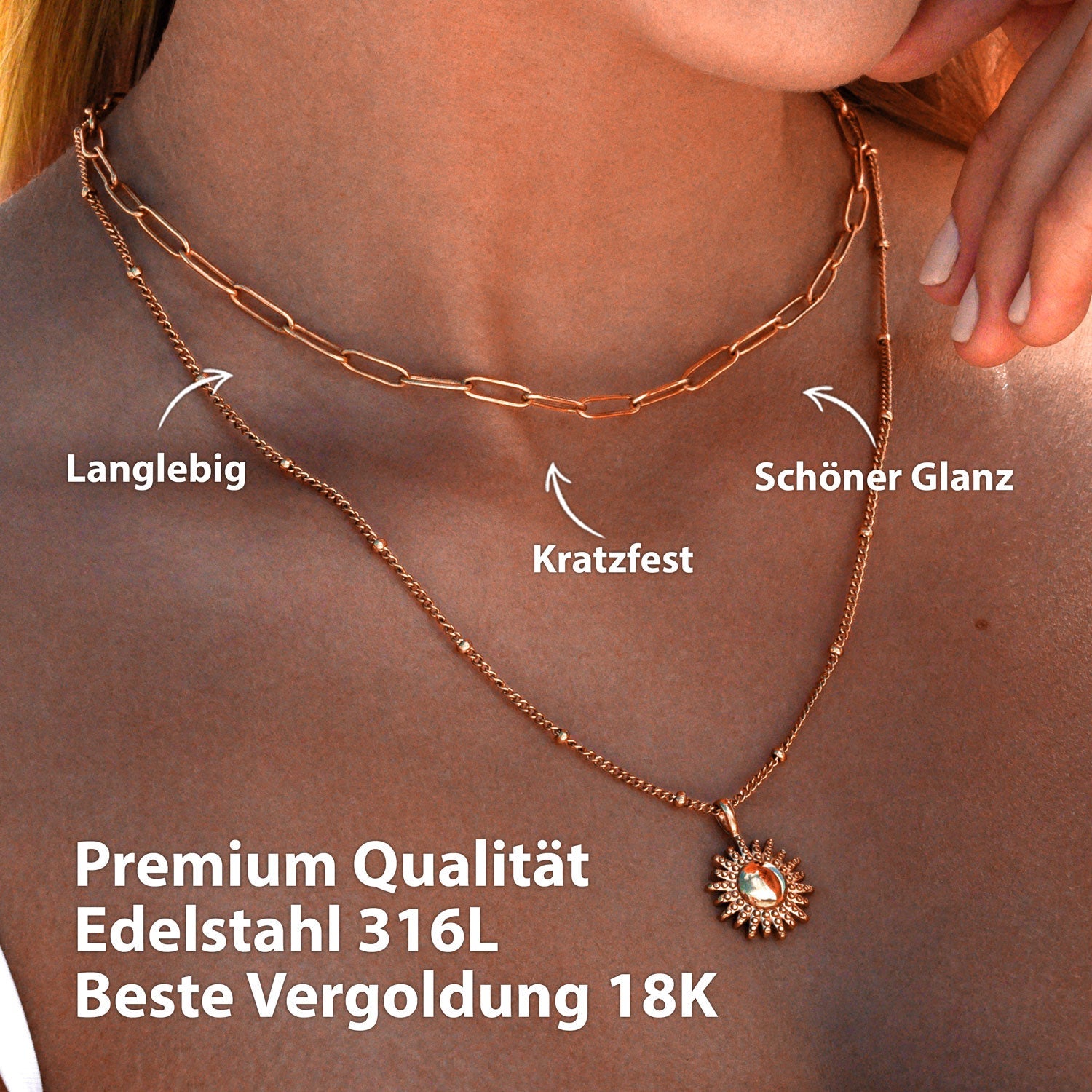 BonnyLink Gliederkette Rosegold