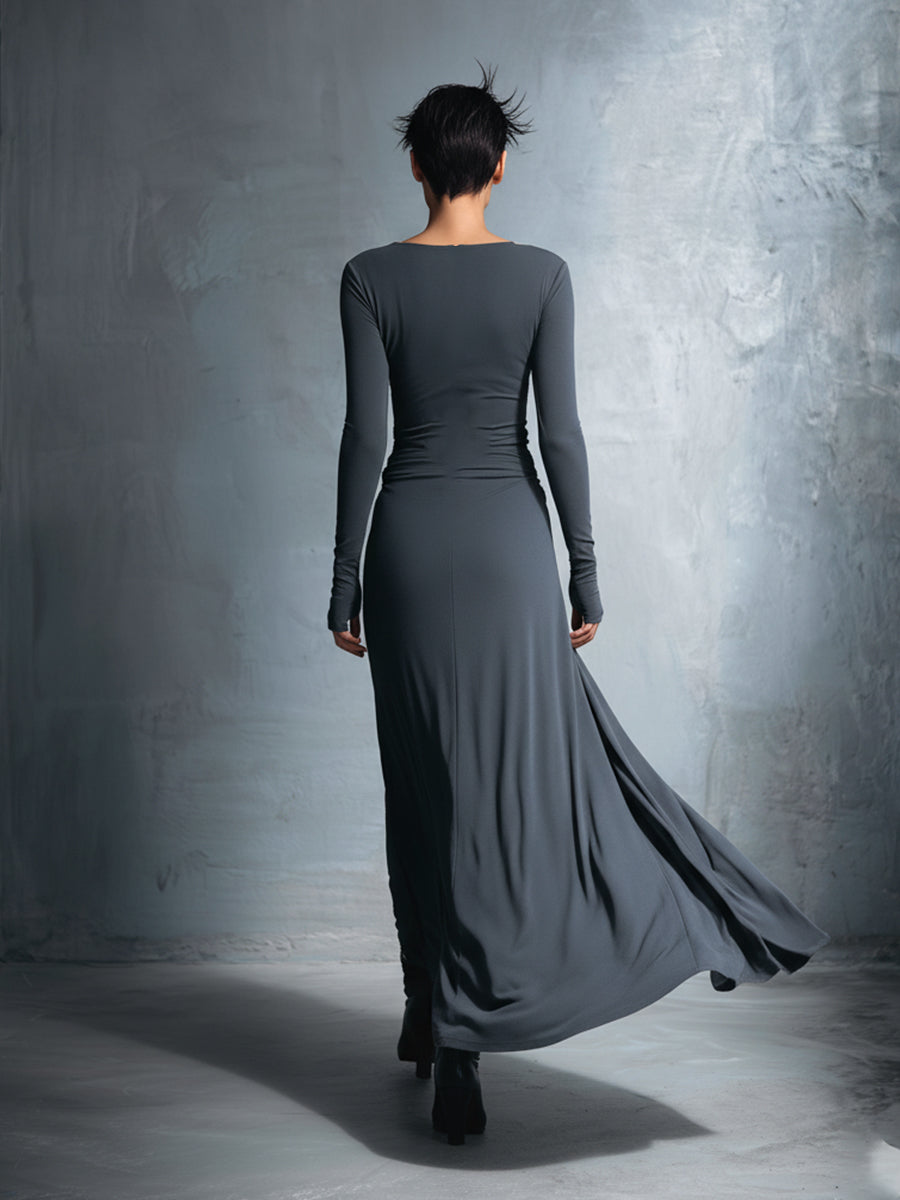 Naomie | Maxikleid mit seitlichem Knoten-Design