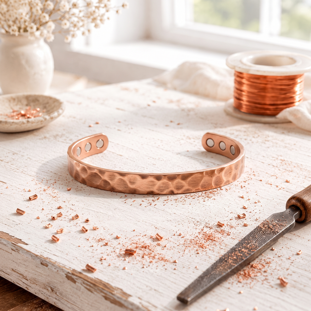 Kraterförmiger Kupferarmband