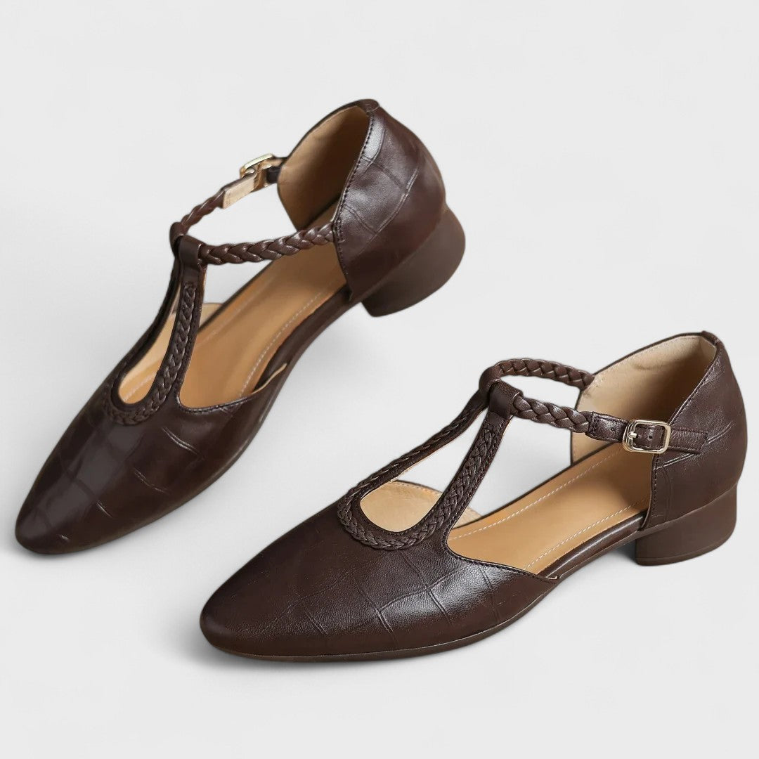 Safia – Orthopädische Leder-Ballerina