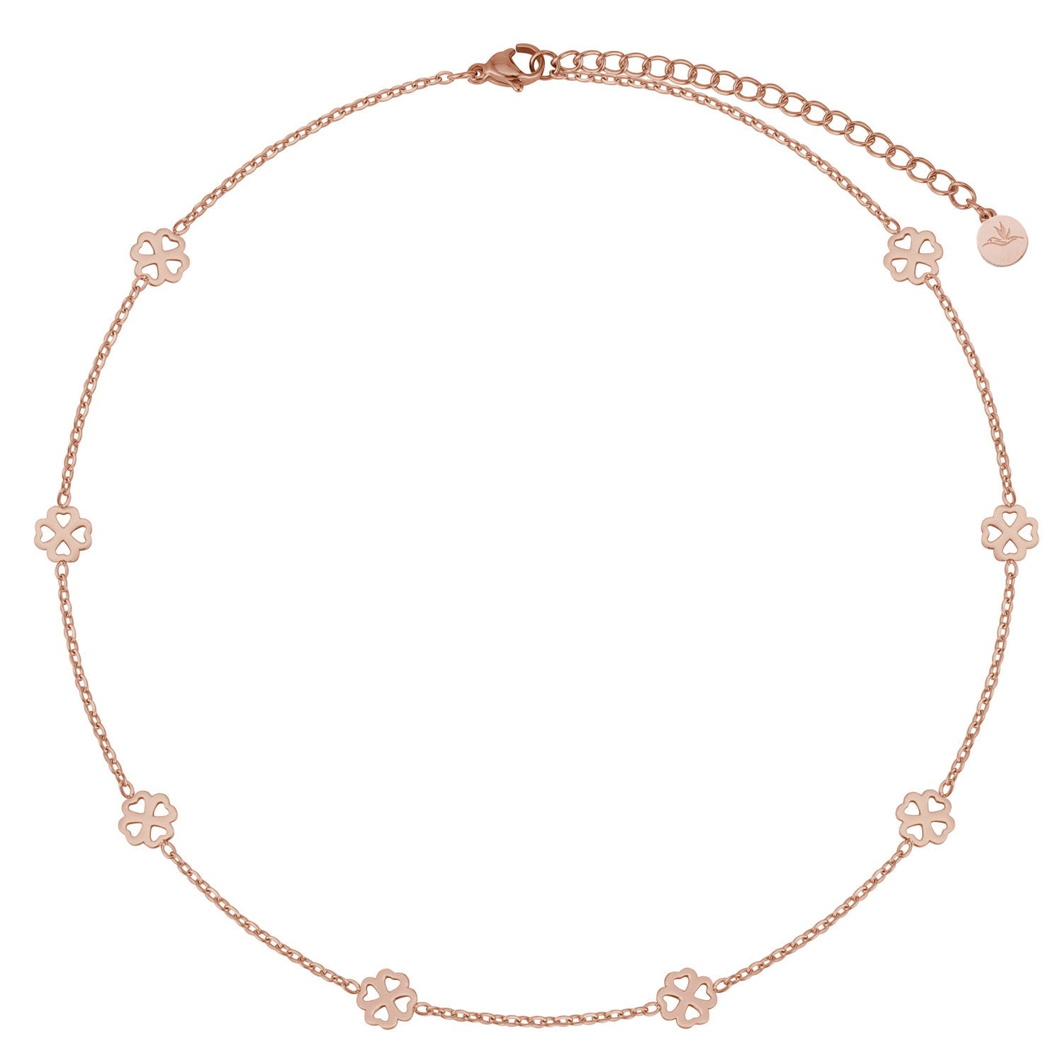 BonnyBliss Kette Kleeblatt Rose