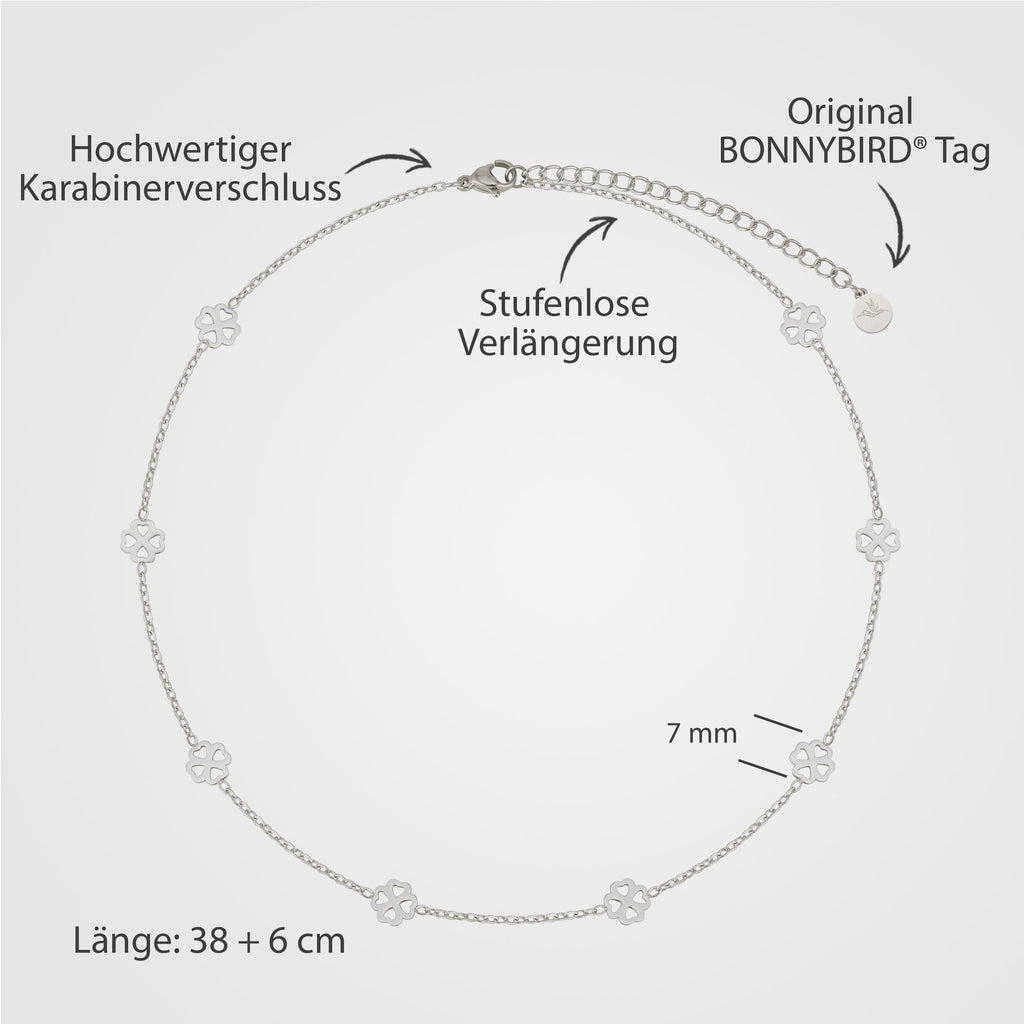 BonnyBliss Kette Kleeblatt Silber