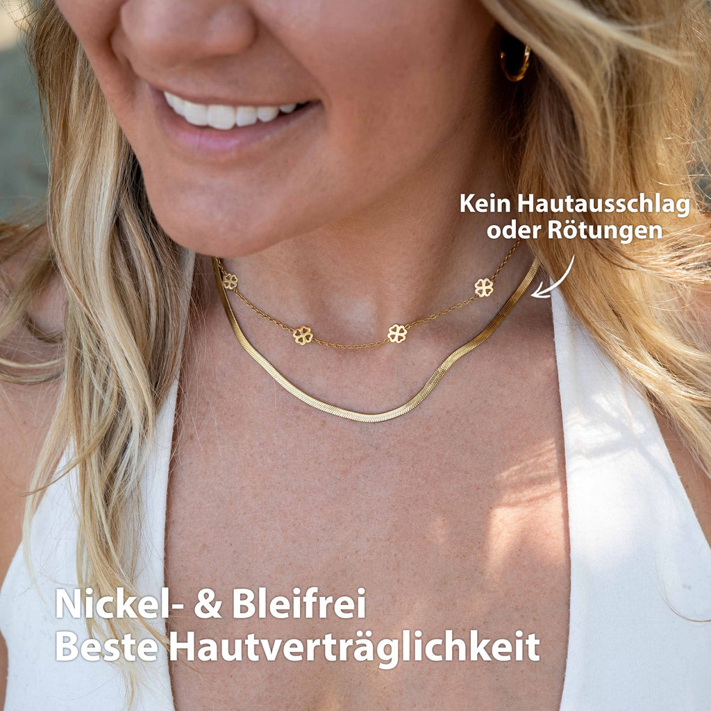 BonnyBliss Kette Kleeblatt Gold