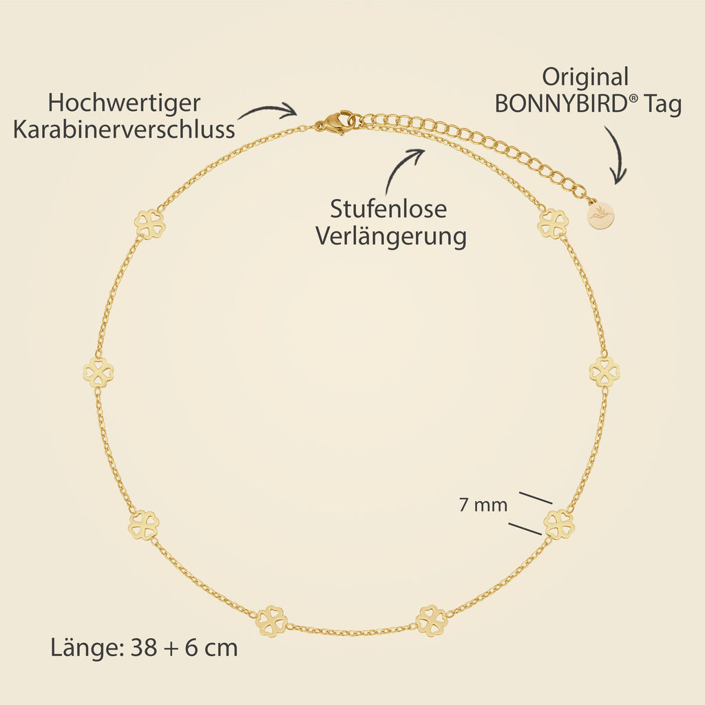 BonnyBliss Kette Kleeblatt Gold