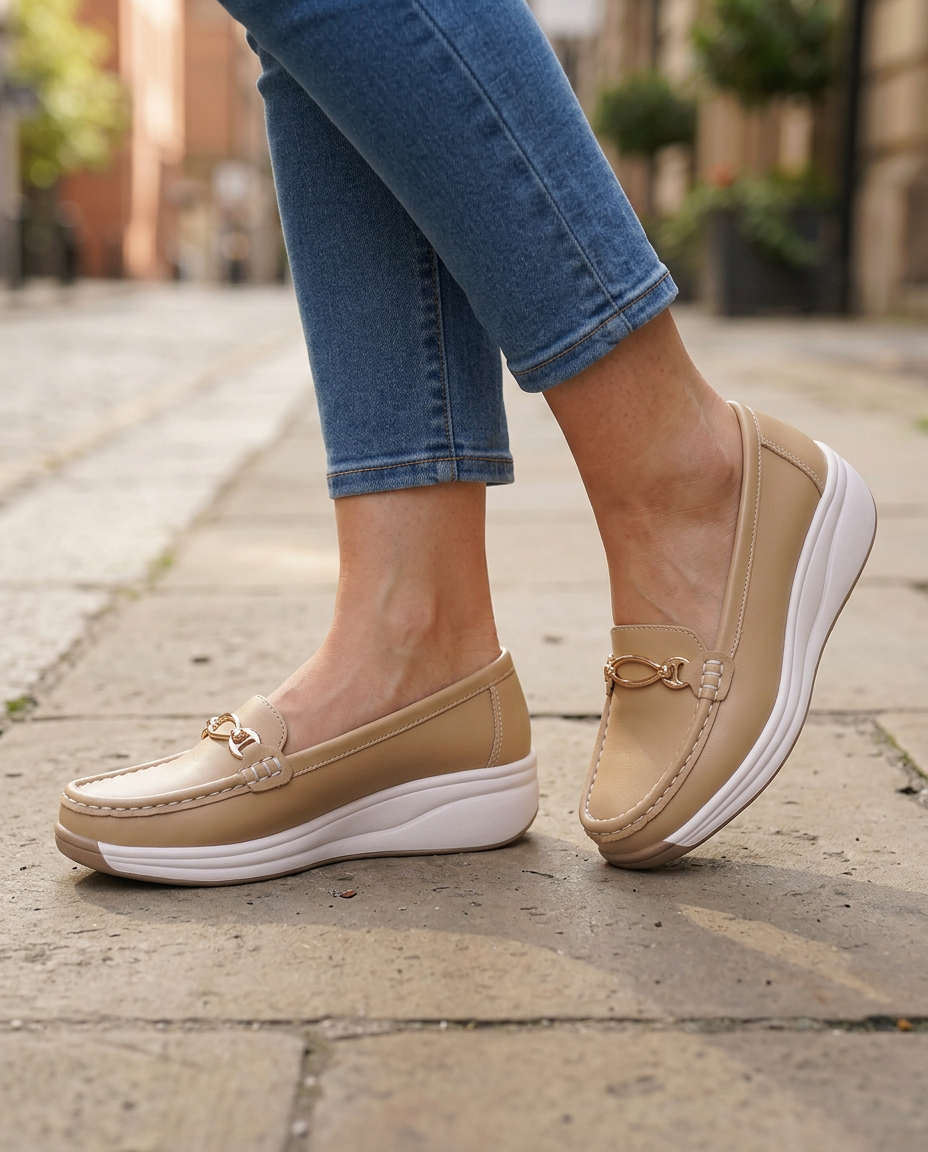 Ornellaine™ - Bequeme Halbschuhe mit Mors-Detail