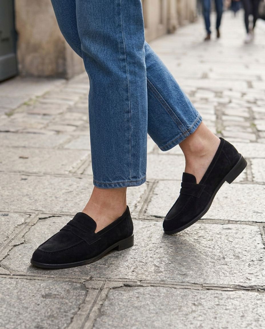 Biancara™ - Elegante Halbschuhe aus Veloursleder