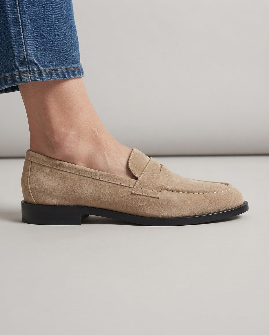 Biancara™ - Elegante Halbschuhe aus Veloursleder