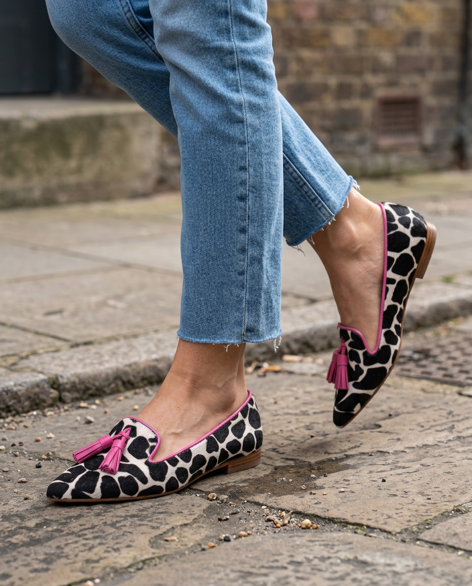 Ginevra™ - Elegante Halbschuhe mit rosa Quasten
