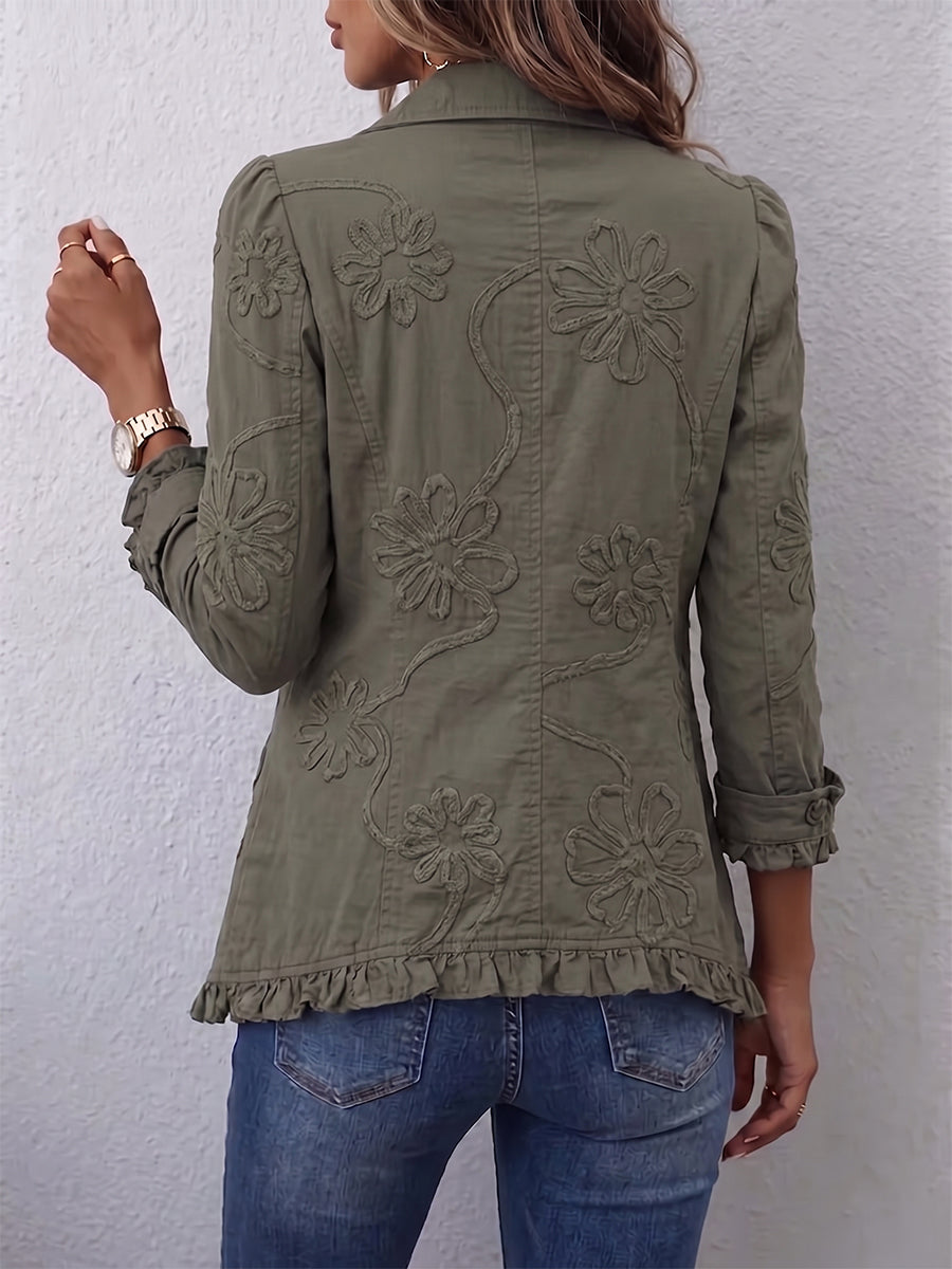 Ascensión | Bestickte Rüschensjacke