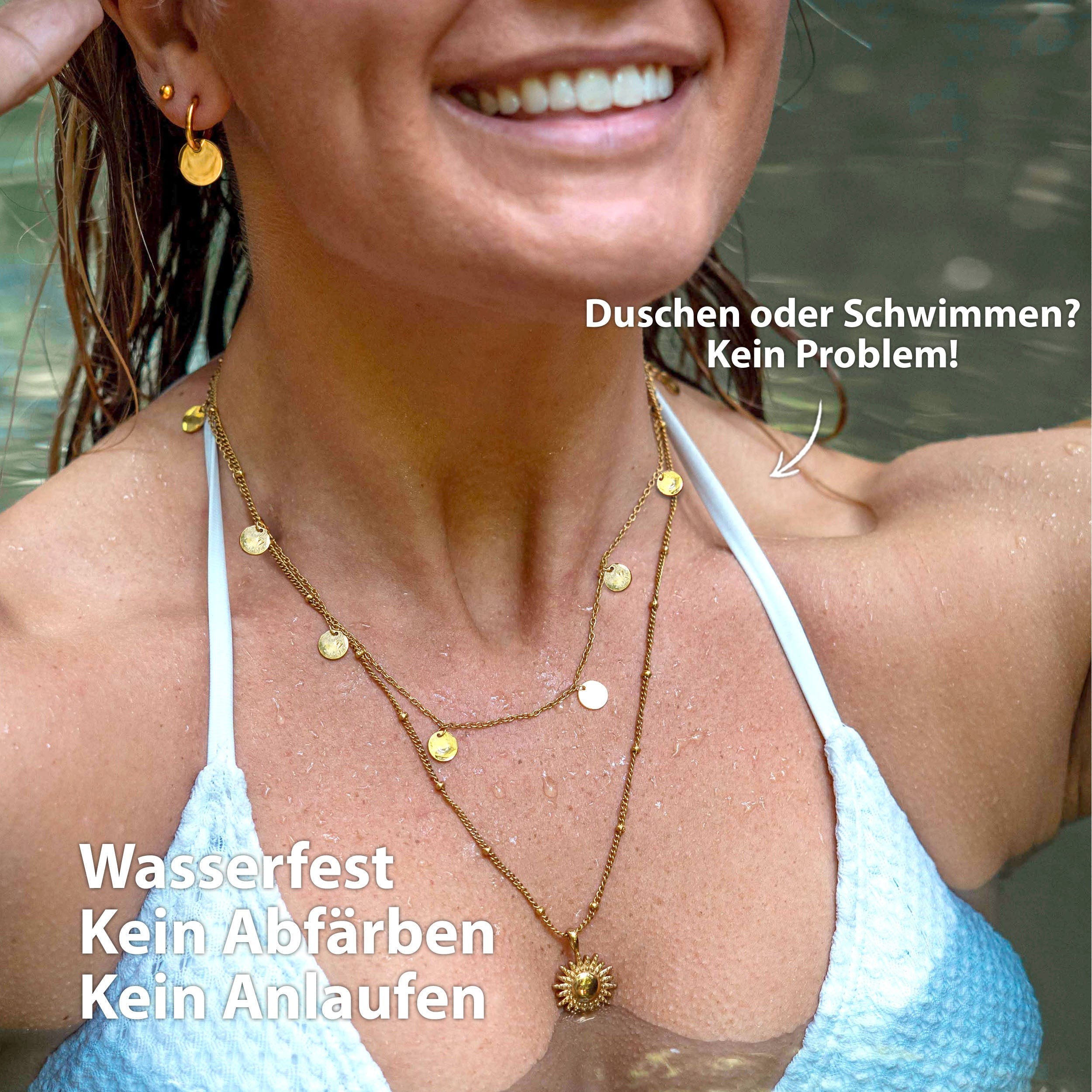 BonnyCoin Kette mit Plättchen Gold