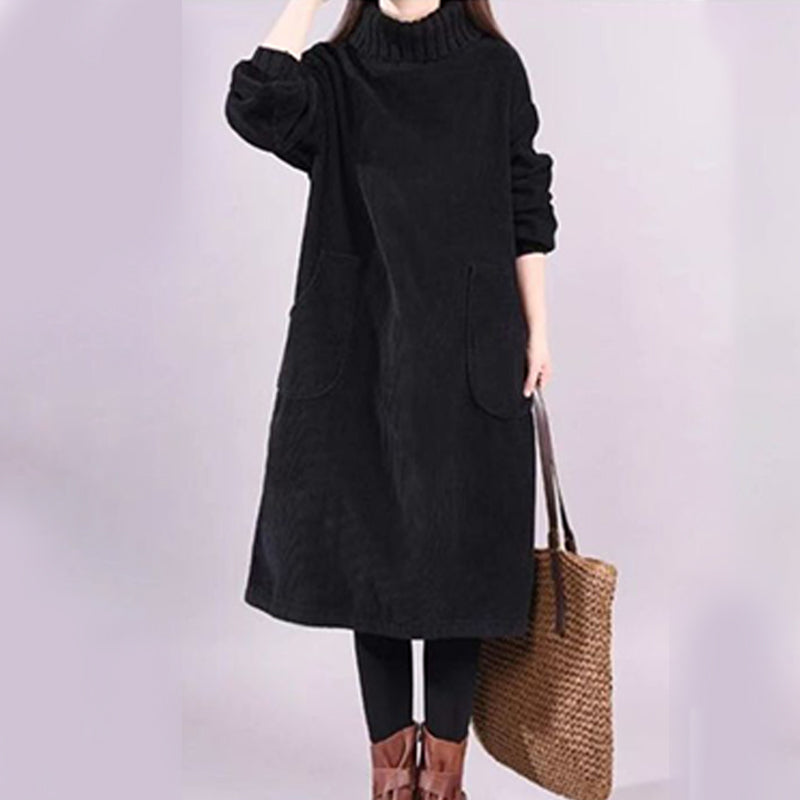 Cocoon Winter-Strickkleid