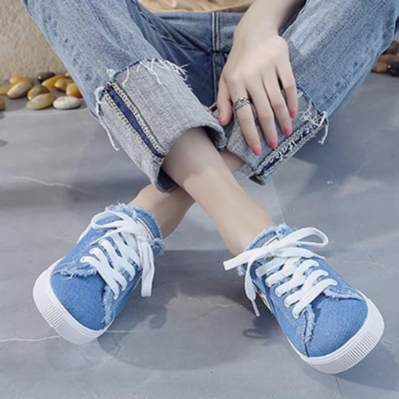Livia - Mules Sneakers aus Denim