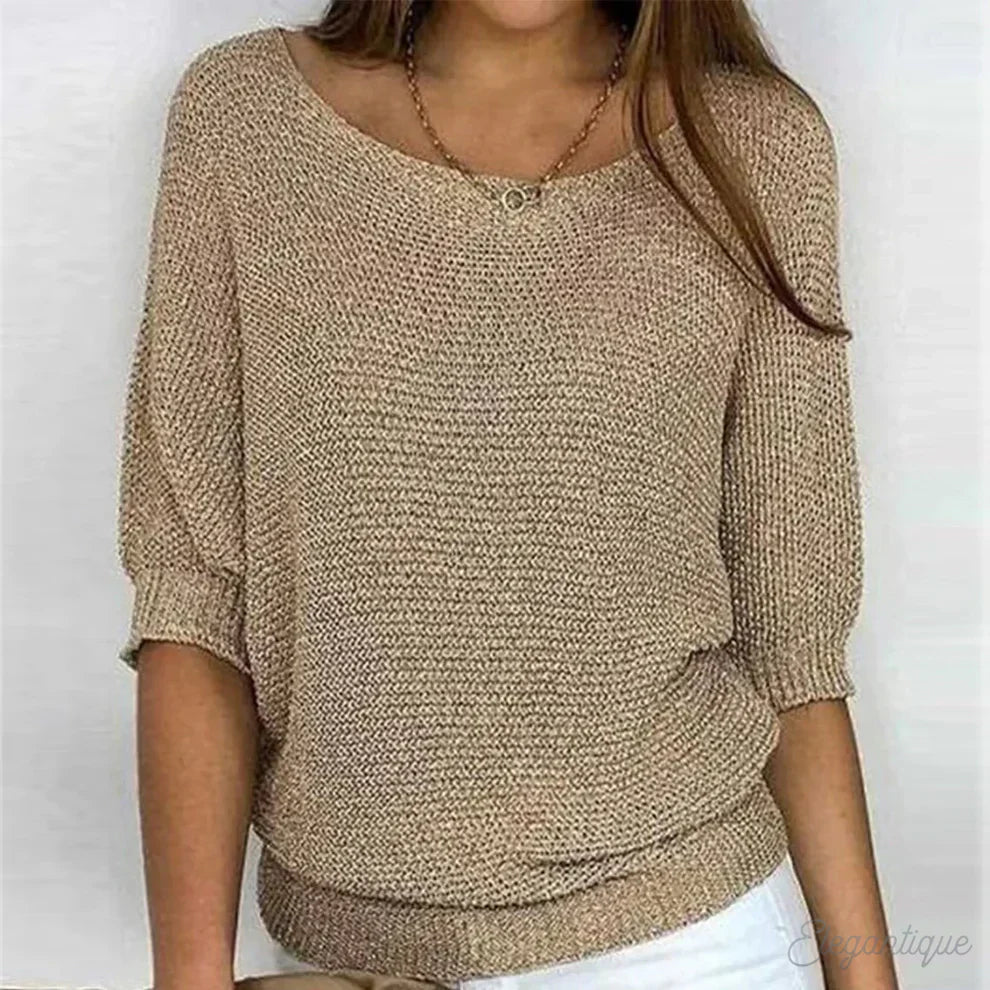 Gabrielle | Chic Twisted Knit Sweater