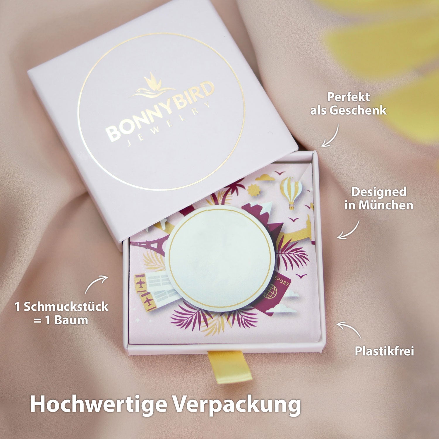 Bundle: BonnySun Kette + Ohrringe Sonne Roségold